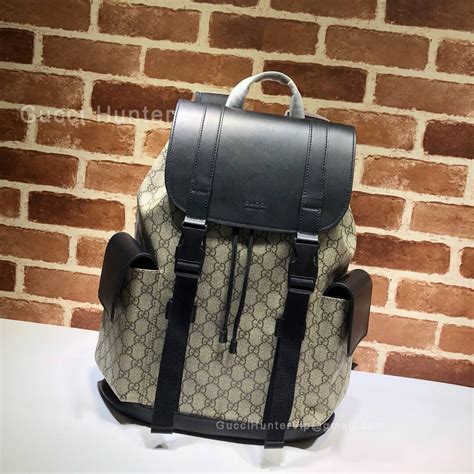 gucci gg supreme backpack fake|black gucci backpack for men.